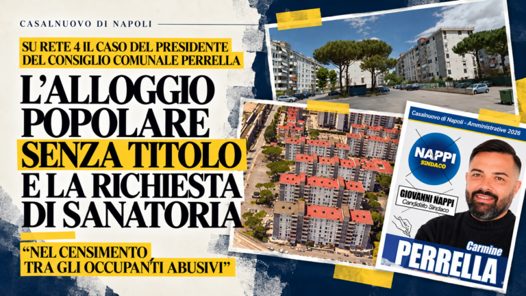 CASALNUOVO TORNA ALLA RIBALTA NAZIONALE. SU RETE 4 IL CASO DEL PRESIDENTE DEL CONSIGLIO COMUNALE CARMINE PERRELLA 
